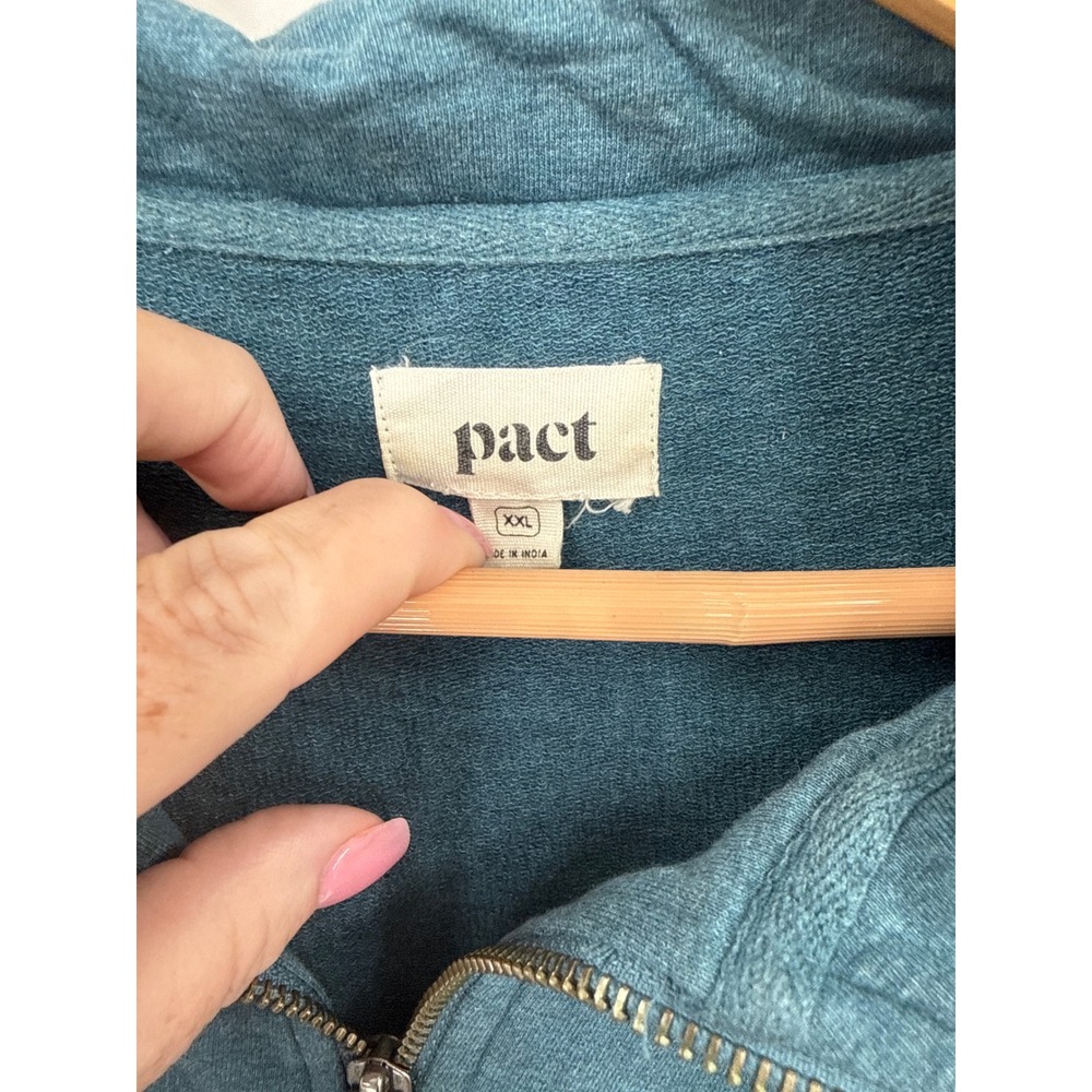 Pact Organix Cotton Pullover Womens 2XL 1/4 zip Gorpcore Natural Sustainable - Picture 4 of 10